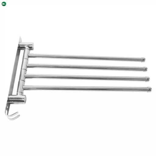 Törülközőtartó, ezüst, HOLDER