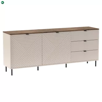Komód, kasmír/castello tölgy, EYCO 2D3S