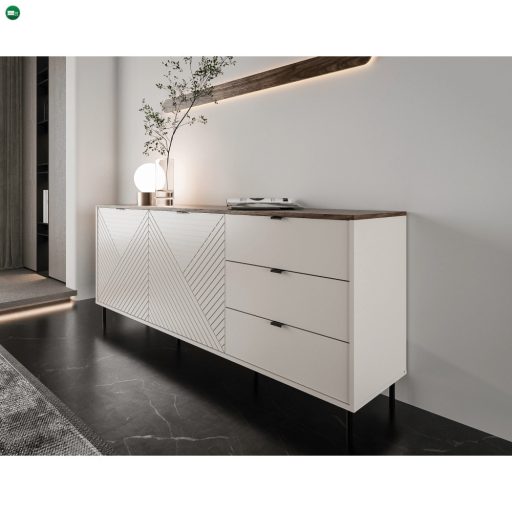 Komód, kasmír/castello tölgy, EYCO 2D3S