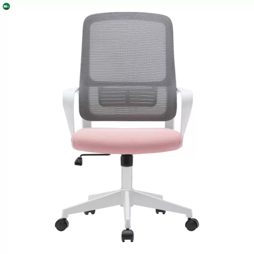 Irodai szék, rózsaszín/szürke/fehér, SALOMO TYP 1