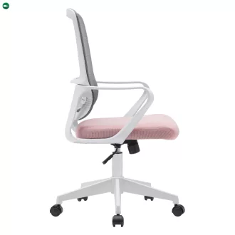 Irodai szék, rózsaszín/szürke/fehér, SALOMO TYP 1