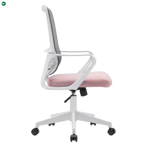 Irodai szék, rózsaszín/szürke/fehér, SALOMO TYP 1