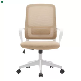 Irodai szék, bézs/fehér, SALOMO TYP 1
