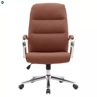 Irodai szék, barna camel/króm, ADMON