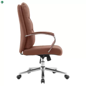 Irodai szék, barna camel/króm, ADMON