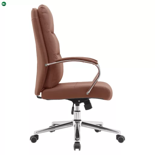 Irodai szék, barna camel/króm, ADMON