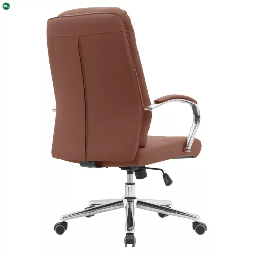 Irodai szék, barna camel/króm, ADMON