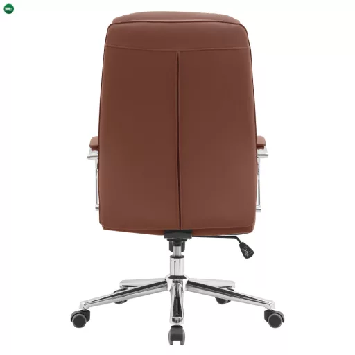 Irodai szék, barna camel/króm, ADMON