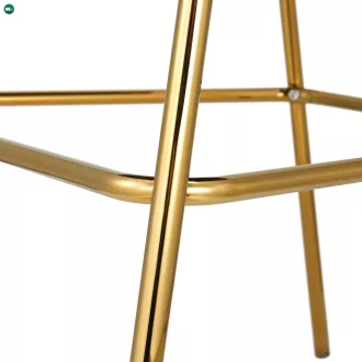  Design bárszék, szürkésbarna Velvet szövet/gold króm arany, DASMIN TYP 2