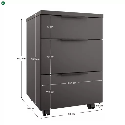 Konténer, antracit, ADAPO ADP06