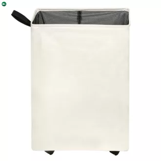 Összecsukható szennyestartó kerekekkel, bézs, PRIOR