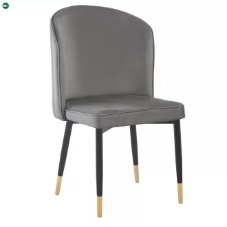 Étkezőszék, szürke Velvet szövet/fekete, UDAJA