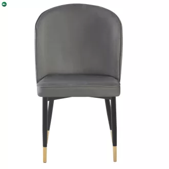 Étkezőszék, szürke Velvet szövet/fekete, UDAJA