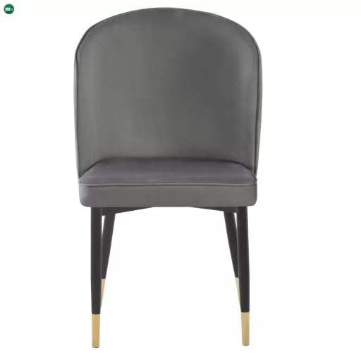 Étkezőszék, szürke Velvet szövet/fekete, UDAJA