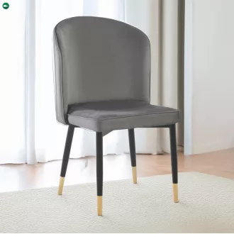 Étkezőszék, szürke Velvet szövet/fekete, UDAJA