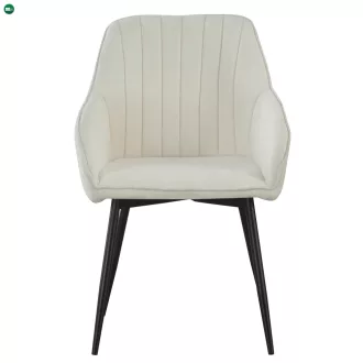Design fotel, krémszínű/fekete, VAJRO