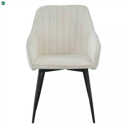 Design fotel, krémszínű/fekete, VAJRO