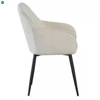 Design fotel, krémszínű/fekete, VAJRO