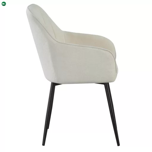 Design fotel, krémszínű/fekete, VAJRO