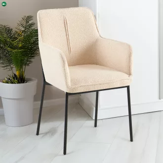 Design fotel, bézs/fekete, REMOND