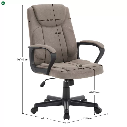 Irodai szék, barna, ULGER