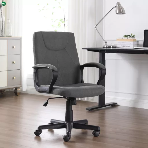 Irodai szék, sötétszürke/fekete, REVIN