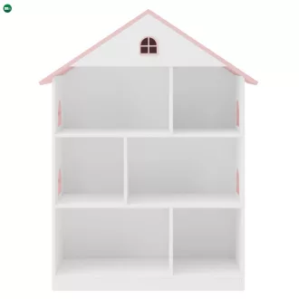 Gyerek könyvespolc, fehér/rózsaszín, MAISON TYP 1