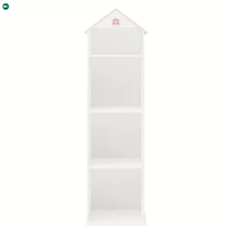 Gyerek könyvespolc, fehér/rózsaszín, MAISON TYP 2