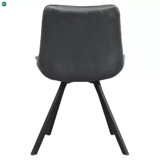 Étkezőszék, sötétszürke Velvet szövet/fekete, SAMIRA