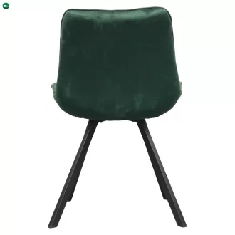 Étkezőszék, sötétzöld Velvet szövet/fekete, SAMIRA