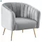 Design fotel, szürke Velvet szövet/gold króm-arany, BAGY