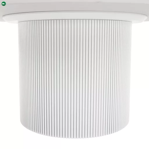 Dohányzóasztal, fehér márvány/MDF, átmérő 80 cm, MAHIR TYP 1