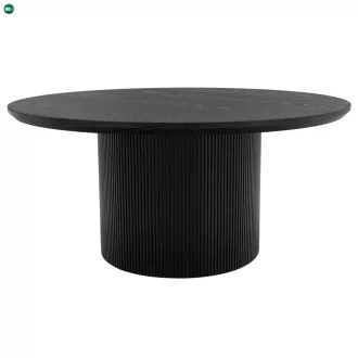 Dohányzóasztal, fekete, átmérő 80 cm, MAHIR TYP 2