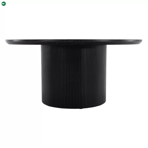 Dohányzóasztal, fekete, átmérő 80 cm, MAHIR TYP 2