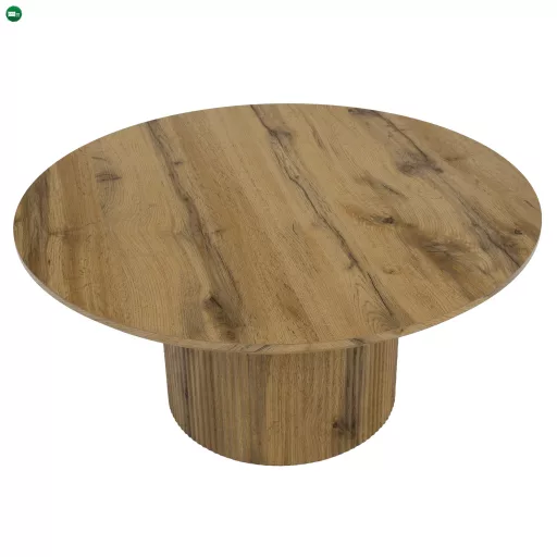 Dohányzóasztal, tölgy, átmérő 80 cm, MAHIR TYP 2