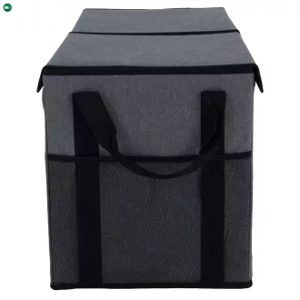 Összecsukható tároló doboz, szürke/fekete, DETER