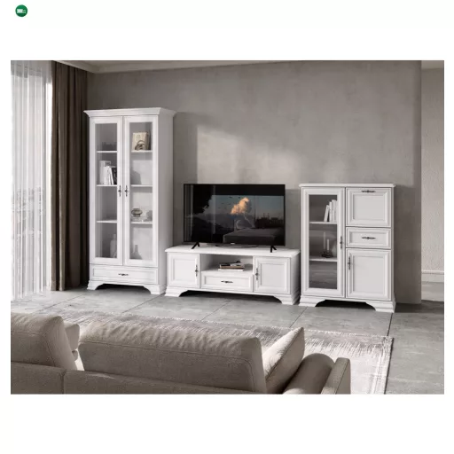 TV-asztal, alpesi fehér, KENTAK RTV2D1S