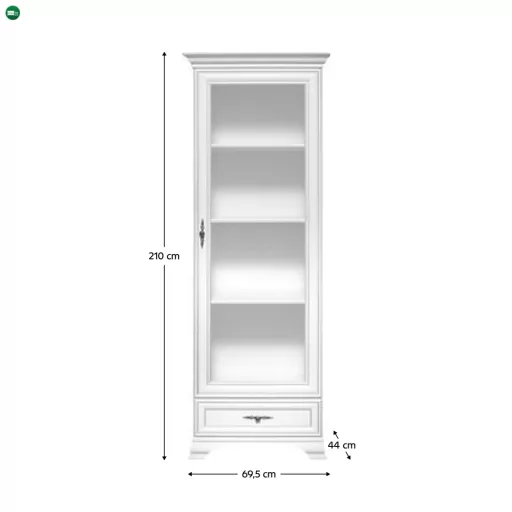 Vitrin, alpesi fehér, KENTAK REG1W1S