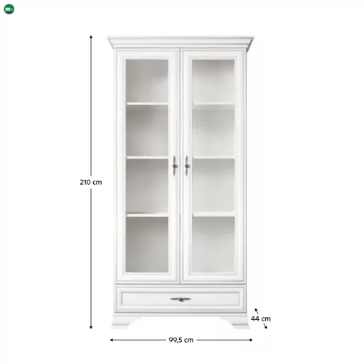 Vitrin, alpesi fehér, KENTAK REG2W1S