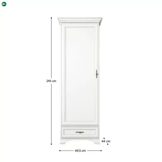 Polcállvány, alpesi fehér, KENTAK REG1D1S