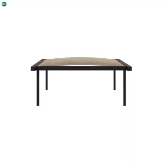 Önálló ágyrács, 90x200, fekete, fém/nyírfa, KENTAK