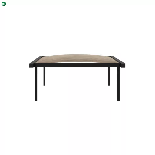 Önálló ágyrács, 90x200, fekete, fém/nyírfa, KENTAK