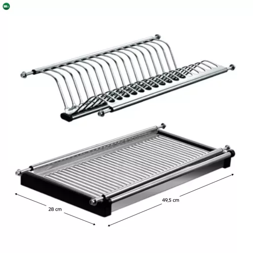 Edényszárító felső szekrénybe, rozsdamentes acél, KAPIO TYP 1