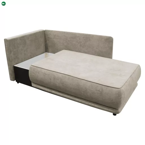 Kihúzható kanapé, bézsesszürke Taupe, balos, LIAMI