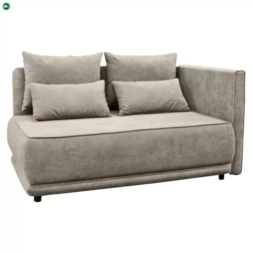 Kihúzható kanapé, bézsesszürke Taupe, jobbos, LIAMI