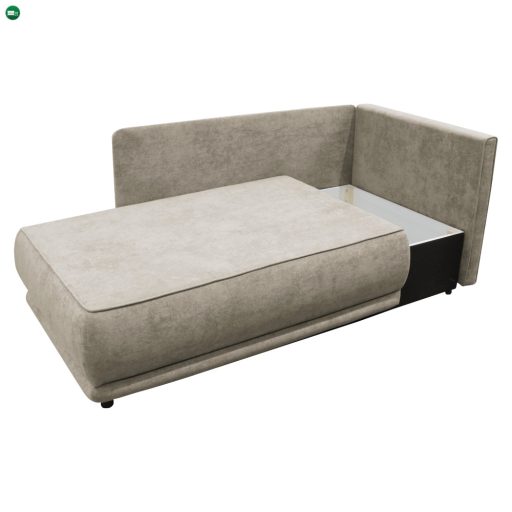 Kihúzható kanapé, bézsesszürke Taupe, jobbos, LIAMI