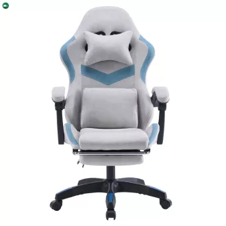 Irodai/gamer szék, szürke/kék, ZODIA