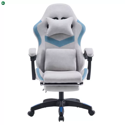 Irodai/gamer szék, szürke/kék, ZODIA