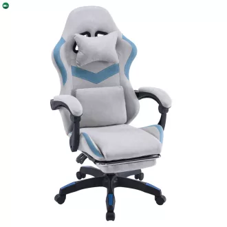 Irodai/gamer szék, szürke/kék, ZODIA