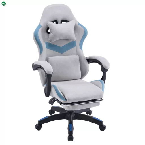 Irodai/gamer szék, szürke/kék, ZODIA